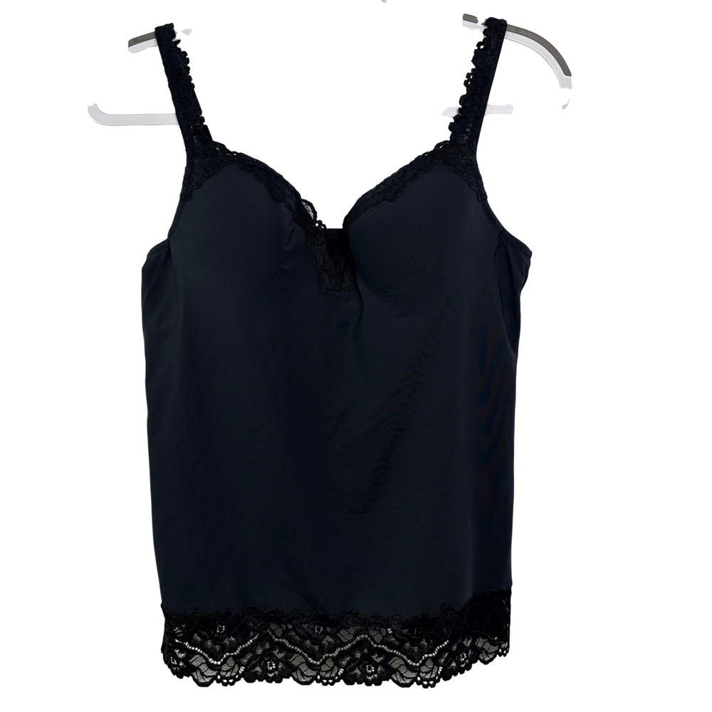 Soma Addison Camisole 38B Black Lace Trim Underwire Bra Top